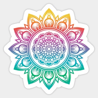 Colorful Mandala Yoga Meditate Spiritual Sacred Geometry Mandala Art Sticker